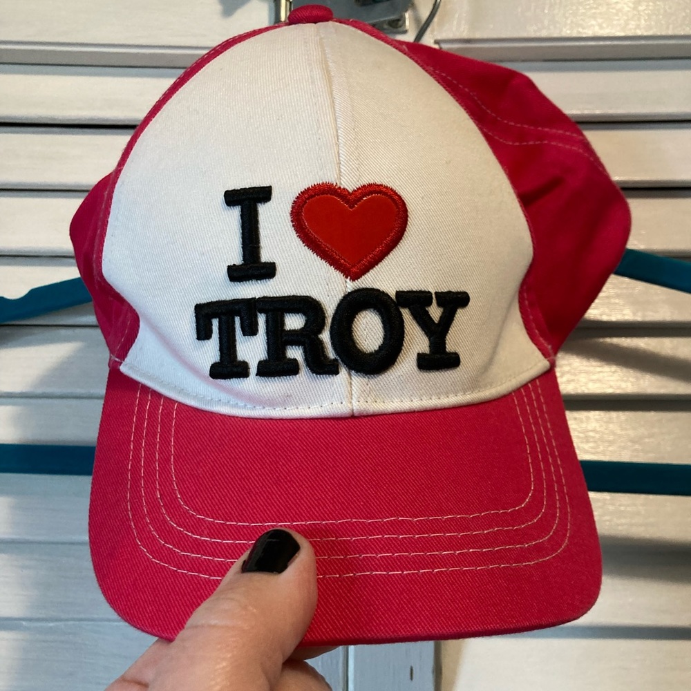 I ❤️ Troy youth basketball cap hat High School Musical HSM pink Disney